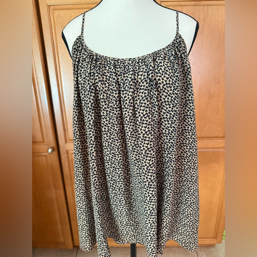 L'AGENCE Silk Animal Print Sleeveless Top
